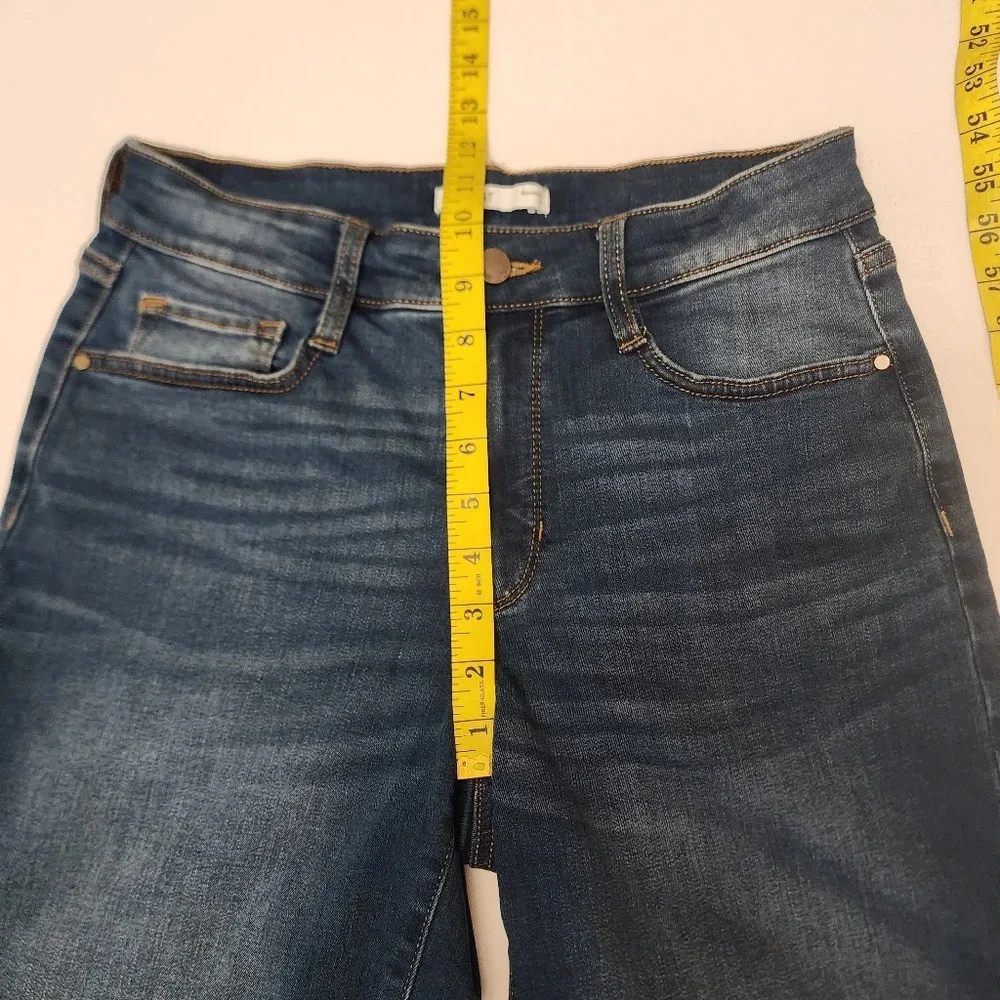 Nine West Womend Bermuda Frayed Denim Shorts Size 4 Loose Fit - Picture 5 of 10